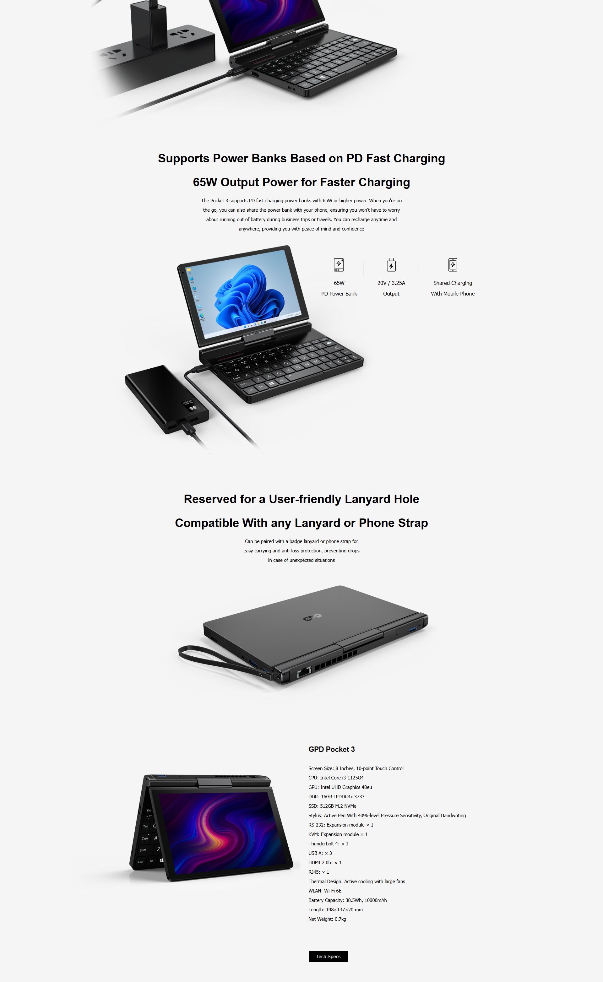 GPD Pocket 3 ( 2025 ) Intel® Core™ i3 1125G4 - GPmall